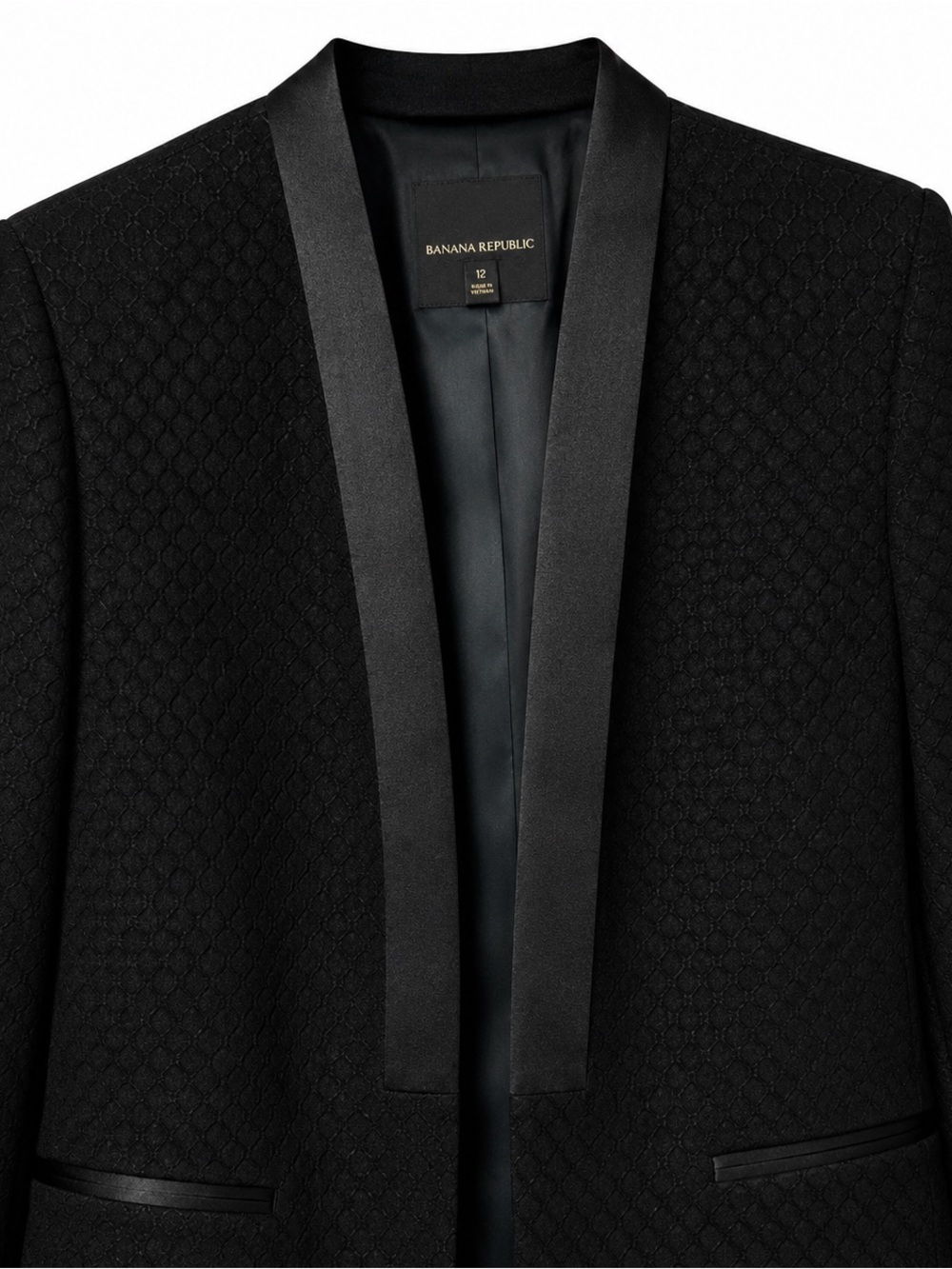 Banana Republic Black Blazer size 12 NWOT - Picture 2 of 6